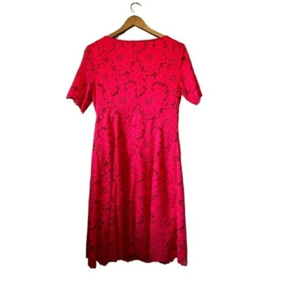 Apt‎ 9 Lace Dress Women S Short Sleeve Floral Sheath Knee Length Pink